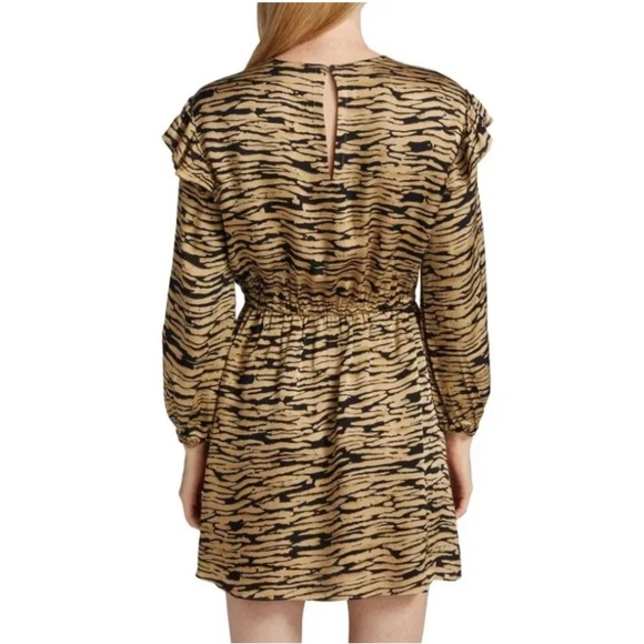 NWT RAILS Ora Ruffle Long Sleeve Minidress In Canyon - Picture 3 of 11